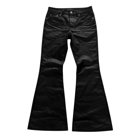 Waxed Flared Jeans
