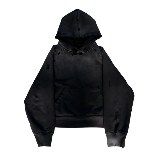 “Ash” Worn & Torn Thermal Lined Hoodie