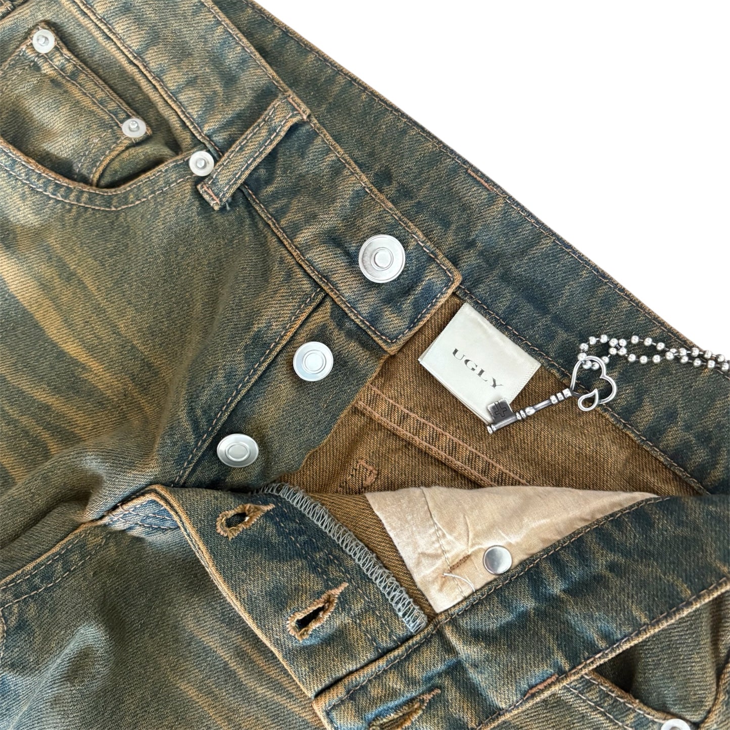 Mud Wash Slim Cut Denim